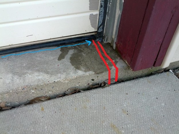 gap in a garage door